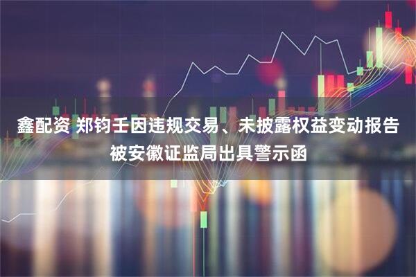 鑫配资 郑钧壬因违规交易、未披露权益变动报告被安徽证监局出具警示函