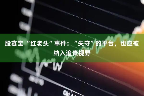 股鑫宝 “红老头”事件：“失守”的平台，也应被纳入追责视野