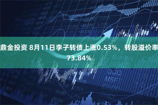 鼎金投资 8月11日李子转债上涨0.53%，转股溢价率73.84%